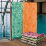 تصویر  حوله103*180دم‌تو ژاکارد گل وترمه