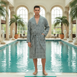 تصویر  حوله لباسی دوایکس لارج نخی طرح ژاکارد