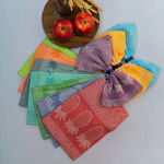 تصویر  دستمال دوتایی ژاکارد طرح اناناس