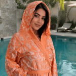 تصویر  حوله لباسی L لارج شکوفه ژاکارد تمام نخ