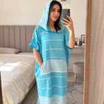 تصویر  حوله پانچو تمام نخ باهدیه